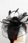 Preview: Gothic Haarschmuck „Midnight Dahlia“ mit Schleiernetz & Federn